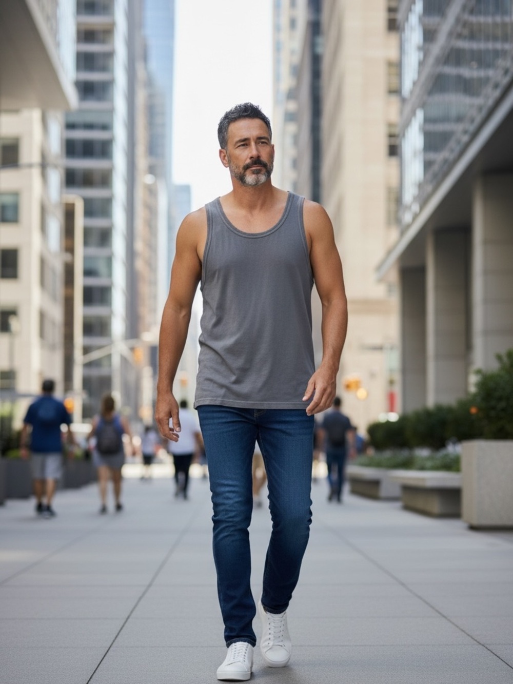American Eagle Outfitters Men's blue Sleeveless Tank Topâ